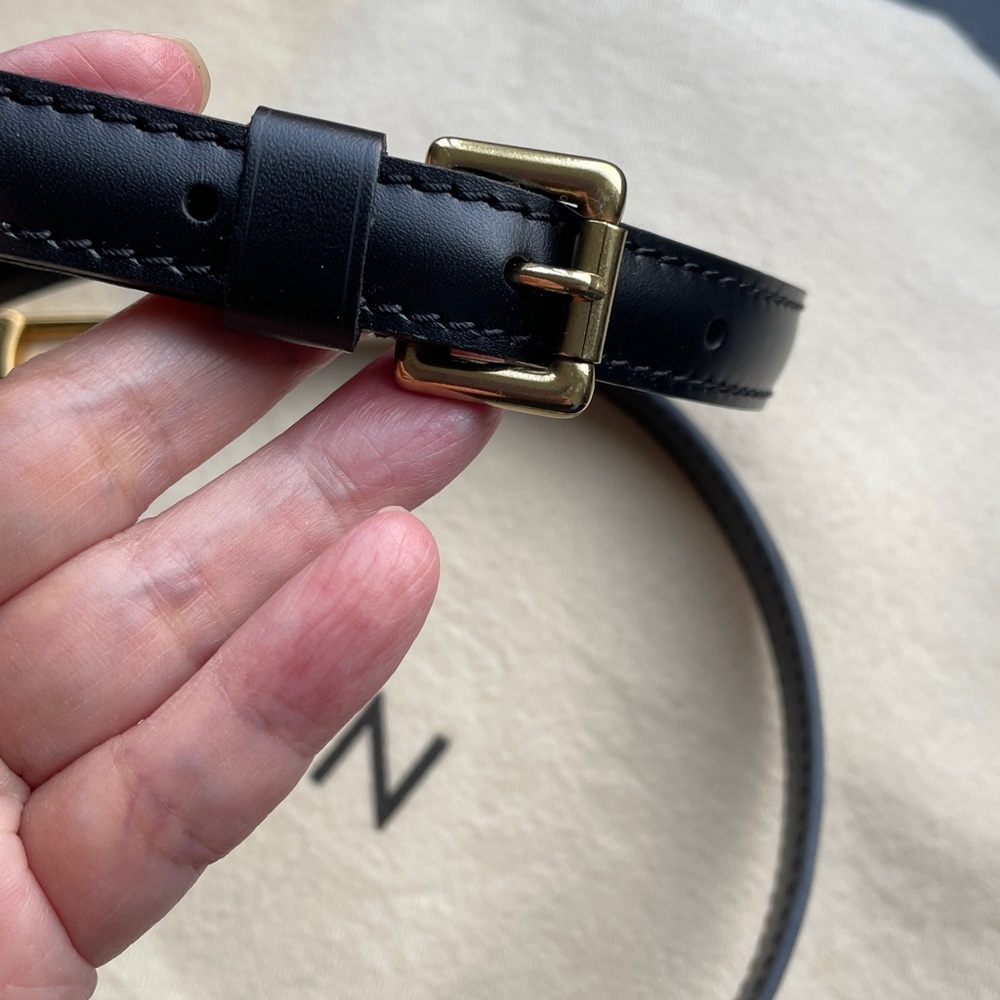 Authentic Louis Vuitton Black Adjustable Crossbod… - image 4